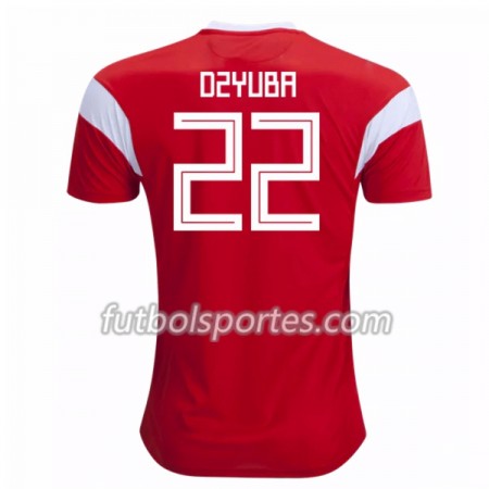 Camisetas Rusia Dzyuba 22 Primera Equipacion Mundial 2018
